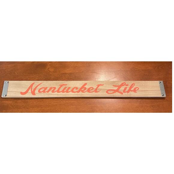 Nantucket Life Wooden Wall Plaque Hanging Beach Home Sign Decor - Picture 1 of 7